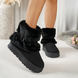 Breakj Autumn And Winter New Fashion Plus Velvet Wool Thick Middle-Capped Female Snow