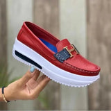 Breakj 2023 New Pine Cream Bottom Round Head Solid Single Shoes Light Mouth Pedal Thick Sole Single Shoe