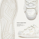 Breakj Shoes Destroyed The White Knight Bat Bread Shoes National Tide On The Street To Increase The Height And Low Helper Shoes Men And Women The Same