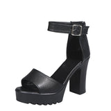 Summer Sandal Shoes for Women 2021 New Arrival Sexy Peep Toe Thick Heels Sandals Platform Casual Russian Shoes Women