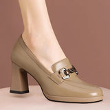 Breakj Waterproof Table Single Shoes Women's Coarse Heels 2025 Spring New Fashion Baile Shoes Women's