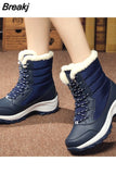 Women Boots Non-slip Waterproof Winter Ankle Snow Boots Women Platform Winter Shoes with Thick Fur Botas Mujer thigh high