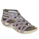 Summer Women Sandals Round Toe Hollow wedges Sandals Casual Closed Toe Flat Rome Sandals plus size Leopard