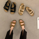 Fashion Sandals Women Flat Sandals Rome Flats Clip Toe Beach Sandals Female Summer New Shallow Shoes for Women