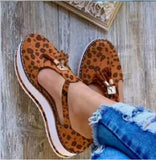 New English Style Round Head Belt Buckle Thick Heel Tassel Sling Thick-Soled Sandals From