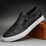 Breakj 9109 Men's Casual PU Leather Shoes Youth Fashion Trend Shallow Mouth Korean Set Foot Pedal