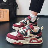 Breakj Year's Red Men's Shoes Spring Niche Design Casual Board Shoes Thick Soles Increase 47 Special Large Code 48 Sports
