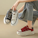 Casual Single Shoes Hollowed-Out Breathable Muffins Thick-Soled Small Man Heightened Casual Shoes Korean Version Of Spot Women's