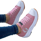 Breakj 2025 New Low-Top Single Shoes Women's Thick-Sed Canvas Shoes With Loose Cream Soles In Front Of The Large Women's