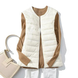 2023 Women Women Ultra Light Down Vests Slim Sleeveless Jacket Portable Girl Lightweight Windproof Waistcoat size 8XL