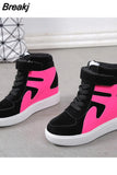 Sneakers Women Spring Casual Wedges Black Basket Femme High Top Women's Sports Vulcanize Shoes Platform Boots