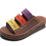 Breakj Slope With Fish Mouth Cool Slippers Women Thick Bottom Size 40 43 Yards Of Color Roman Cold