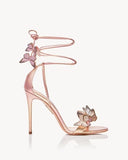 Breakj Butterfly 2025 New Butterfly Cross-Tie With Fine Heel Sandals Female Fish Mouth Open-Slip