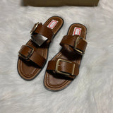 Breakj Home 2025 New Spanish Trend Women's Shoes Indoors And Outdoors Wearing Cold Slippers Word Beach Shoes