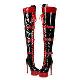 Breakj With Hate Sky High Sexy Water Table High Heel Transvestit Big Size 46 Women Over Knee Boots