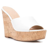 Large-Size Cork Bag With Fish Mouth Behind Empty Muller Slope Heel Waterproof Platform