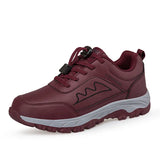 Breakj Leather Waterproof Mother Casual Shoes Soft Soles Of Anti-Slip Old Shoes Women Comfortable And Lightweight Middle-Aged Walking Shoes