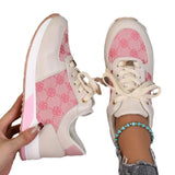 Shoes Women 2025 New Large-Size Flower Tie Color Permeable Women's Leisure Sports Single