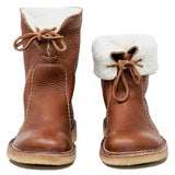 And Winter Round Snow Boots Women With Flat Large Size Casual Ankle Boots Women's