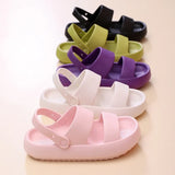 2022 Summer Thick Platform Cloud Slippers Women Green EVA Soft Sole Sandals Woman Comfort Non Slip Home Slides