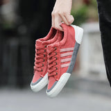 Men Canvas Shoes 2020 Fashion Solid Color Men Vulcanized Shoes Lace-up White Casual Shoes Men