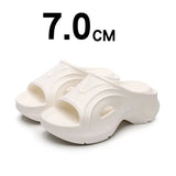 Sole Wedge Slippers for Women Summer 2024 Fashion Chunky Platform Sandals Woman Outdoor Anti Slip Beach Slides Flip