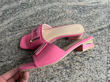 Breakj Button Fish Mouth Slippers Women 2025 Summer New Korean Version Of Large-Size Fashion Wearing A Word Drag Coarse And Cold