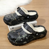 Slippers Men's Winter 2025 New Home Thick Bottom Plus Velvet Warm Cotton Shoes EVA Stinging Feel Cotton