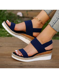 Women's wedge heeled fashion sandals, summer fish mouth loose set foot platform
