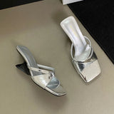 Breakj Chinese Style Exotic Slope And Exposed Cool Slippers Women's Summer Niche Design Head High And Word
