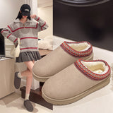 Women's Shoes, Snow Boots, Women's Winter Fashion, Baotou Slippers, Muffin, Thick Soles, Warm Cotton