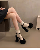 Breakj Ultra-High Heel Sandals Waterproof Table Thick-Soled Thick Heel Hate Tiangao Show Women's Shoes Silk And Satin Main Wedding Shoes