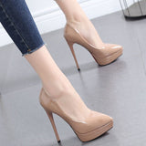 Breakj Waterproof Port Style Temperament New Spring And Autumn Retro High Heels Single Shoes 2025 Fine Heel