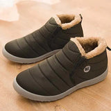 Shoes Women Slip On Waterproof Shoes Fashion Breathable Outdoor Fur Warm Winter Casual Shoes Sneakers Women Plus