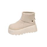 Breakj And Winter 2025 New Thick-Bottomed Martin Boots Women's Cake And Round Head After The Zippered Boun Short