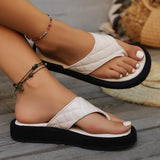Breakj Large-Size Thick-Bottomed Slipper-Type Lattice Casual Summer