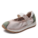 Breakj Layer Of Cowhilla Retro Color Mary Treasure Shoes Women 2025 Spring And Summer New Word With Flat Bottoms With Shallow Single
