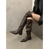 Women's Shoes 2024 New Autumn And Winter Pointed Thin Knight