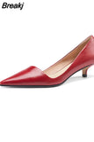 Low Heels Women Thin Heeled Kitten Heel Single Shoes Spring Autumn Pointed Temperament Shallow Mouth Work Shoes