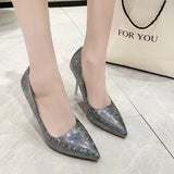 New Fashionable High-Heeled Sandals, Thin High-Heeled Pointed Sexy High-Heeled Shoes, Fashion Large-Size High-Heeled