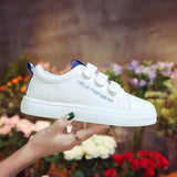 Breakj Children 2025 New Casual Shoes Fashion Women's Shoes Students Breathable Magic Sticker Small White Shoes Spring Summer Flat Plate