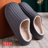 Waterproof Non-Slip Home Slippers Men Cotton Shoe EVA Slippers Winter Warm Indoor Ladies Soft Couples Platform Shoes