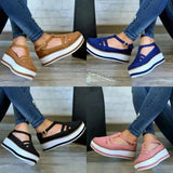 Size 2023 Popular Style Sandals Women's Thick Bottom Buckle Women's Sandals Direct Sale Muffin Soles Women's