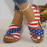 Breakj Bottom Color Roman Sandals Women's Pine Cake Bottom Magic Sticker Beach Cool Slippers