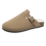 Breakj Boken Baotou Half Dragged A Foot Pedaled Sandals Women Wear Round Head Half-Dragging