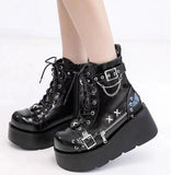 Breakj Rider Original Martin Boots Spice Girls Thick Bottom Round Head Cool Short Boots Buckle Buckle Tie Martin