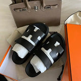 Breakj Summer New Thick-Bottomed Cool Slippers Large-Size Magic Sticker Wear Casual Women's