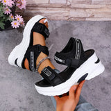 Breakj Sports Sandals Women Wear 2025 New Summer Drill Thick Bottom Magic Stick Soft Bottom Roman Beach