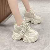 Breakj Inner Height Of The Old Dad Shoes Women's Thick Soles 9Cm 2025 Summer New Small Casual Small White Women