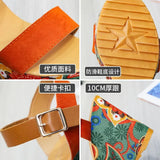 Summer New Korean Fashion Flower Cloth Slope Cake Sole Comfortable Leisure Large Size Women's